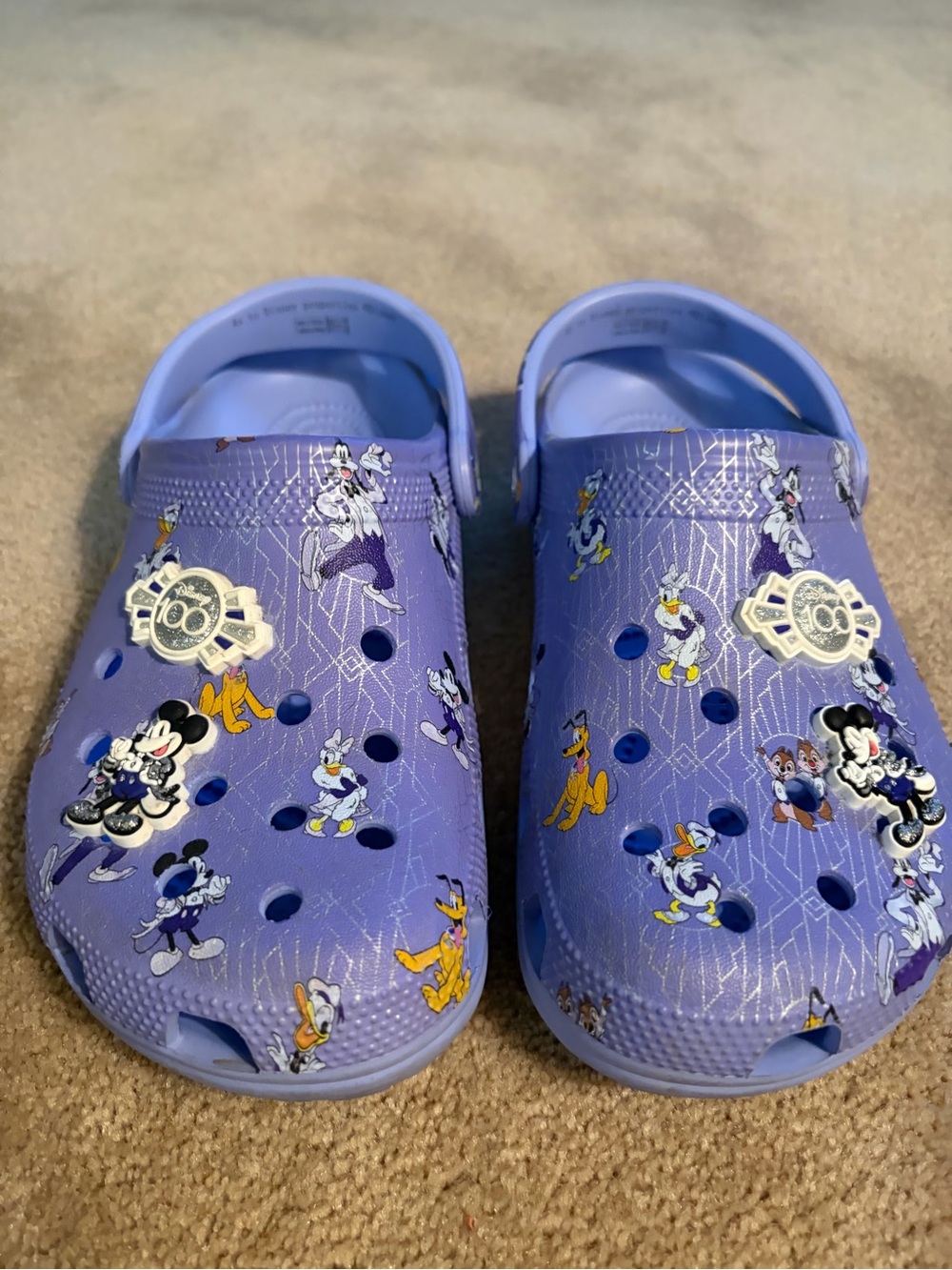 Disney Purple 100th Anniversary Crocs with Mickey & Friends